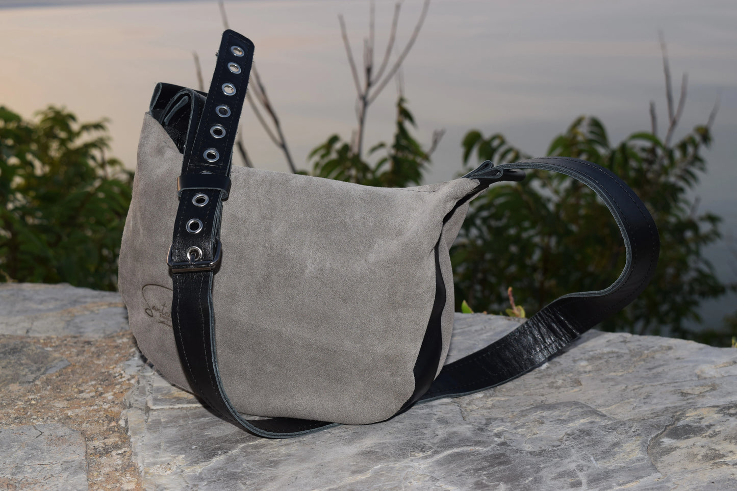 Everyday crossbody bag refined Italian calfskin created with love for you by Santebela