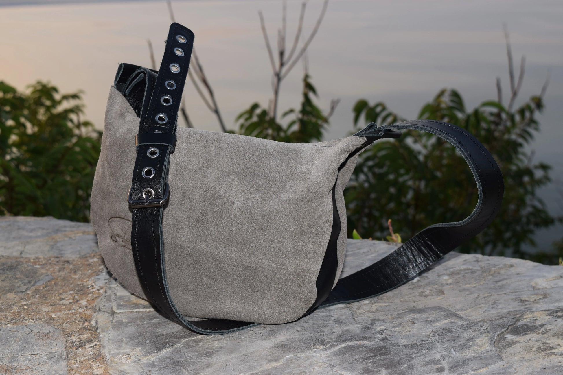 Everyday crossbody bag refined Italian calfskin created with love for you by Santebela